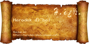 Herodek Ábel névjegykártya