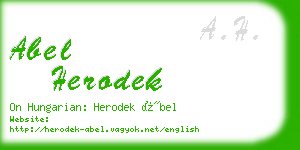 abel herodek business card